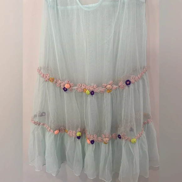 KIMCHI BLUE Boho Hippy Y2k see through  Dress Swimsuit Cover-Up  Size Small 1533 - Picture 5 of 11